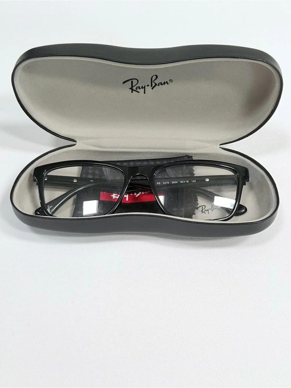 Ray-Ban Men’s Black Rectangular Acetate Glasses